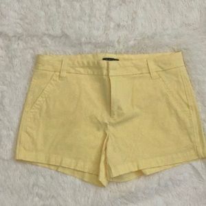 Tinsel yellow shorts, size 27, 97% cotton and 3% Elasrane